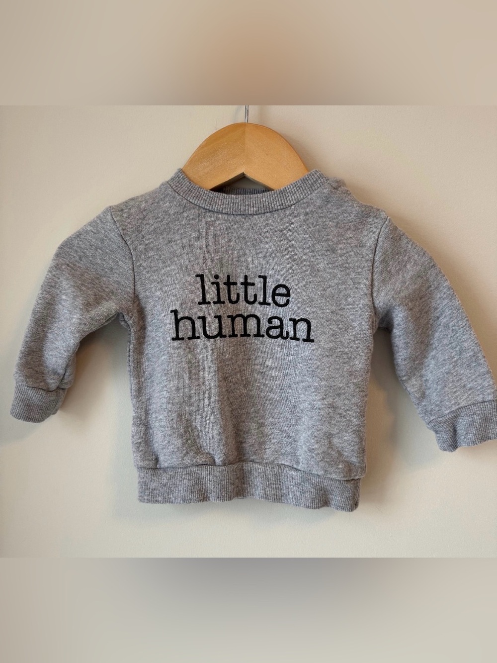 The Littlest Grey 'little human' Kids Sweatshirt 3-6M